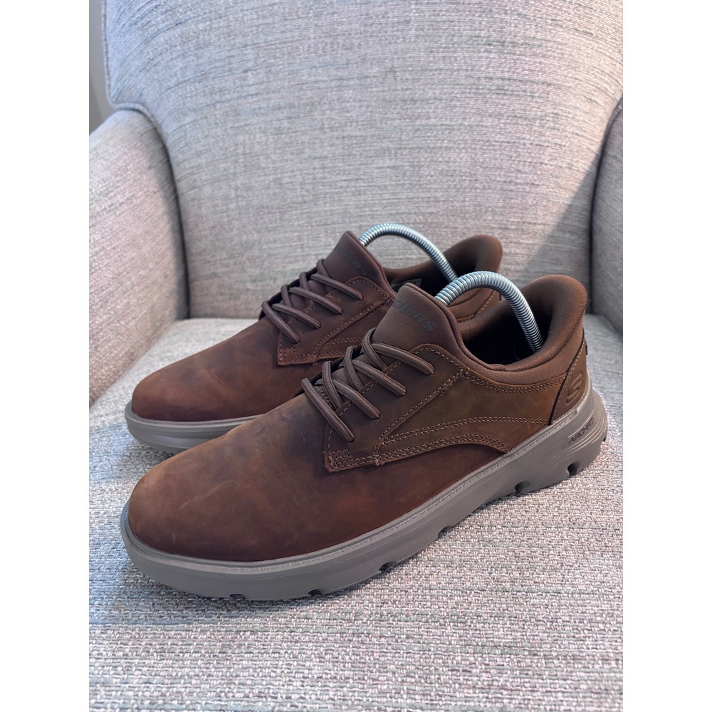 Skechers Hands Free Slip-ins Arch Fit Brown Leather Shoes 205511 Mens 8